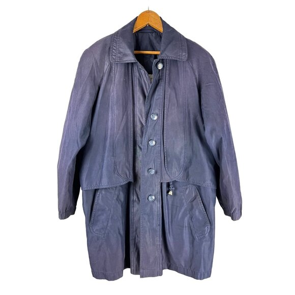 Vintage 80's Navy Blue Rainshedder Jacket, Women's Size 14W - Picture 7 of 13